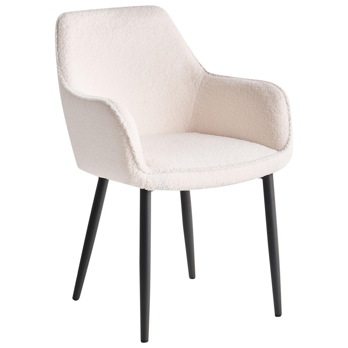 ÉTKEZŐSZÉK 2 darabos Szett Fehér Alden - fekete/fehér, textil (58/86/63cm) - Beliani