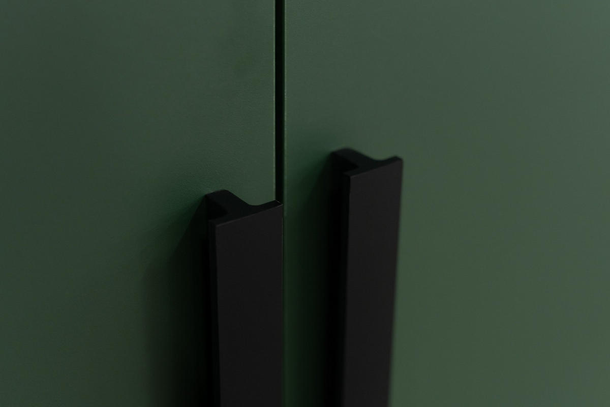 DREHTÜRENSCHRANK GENUA 255 cm, Flaschengrün, 5 Türen - Grün, Holzwerkstoff (255/217/65cm) - Bettso