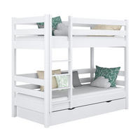 ETAGENBETT N01 mit Schublade Weiß 120/200 - Weiß, Naturmaterialien/Holz (120/200cm) - N-Wood