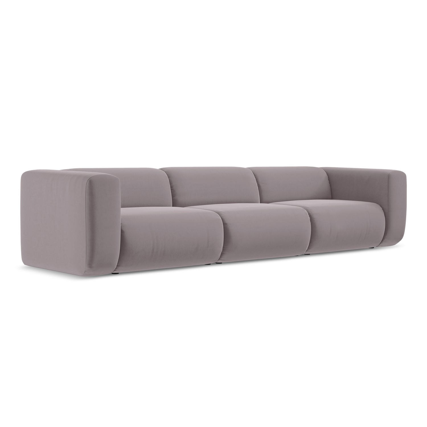 4-SITZER-SOFA Samt Stoff Violett - Lila/Flieder, Kunststoff/Textil (319/70/89cm) - LaMiaSofa