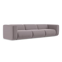 4-SITZER-SOFA Samt Stoff Violett - Lila/Flieder, Kunststoff/Textil (319/70/89cm) - LaMiaSofa