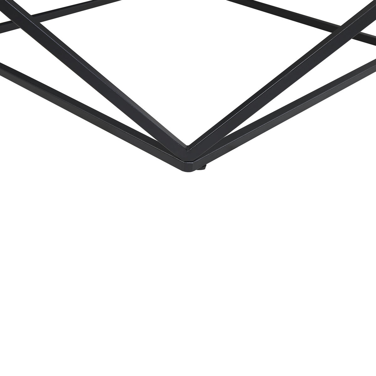 BEISTELLTISCH Marmor Optik beige/schwarz quadratisch 50/50 cm Malibu - Beige/Schwarz, Holzwerkstoff (50/50/50cm) - Beliani