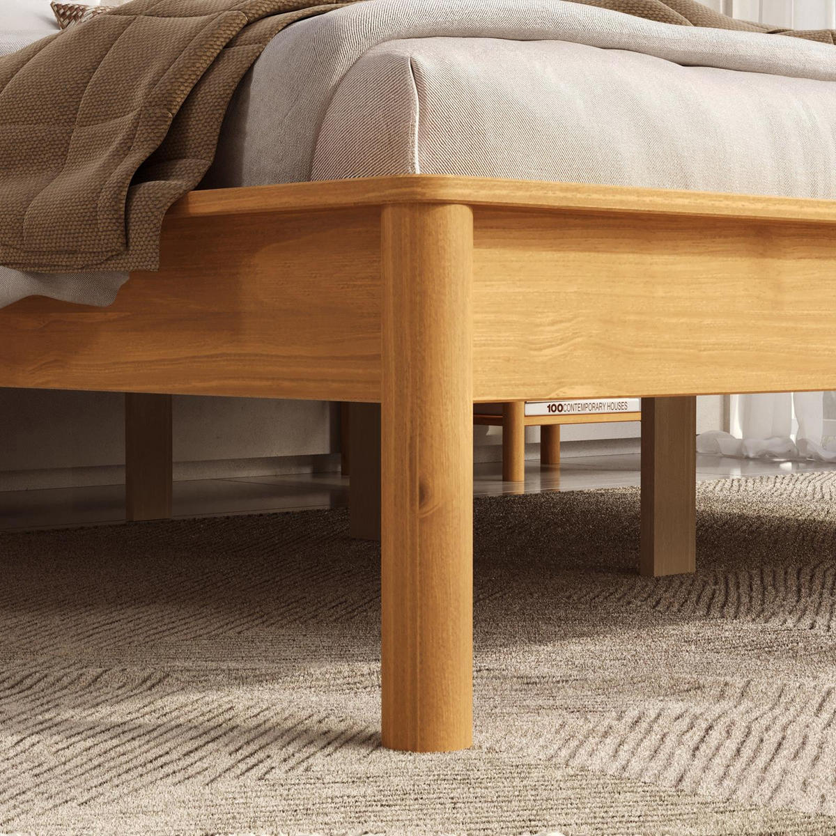 BETT APOANA 160x200 cm Eiche - Eichefarben, Holz (160/200cm) - IDIMEX