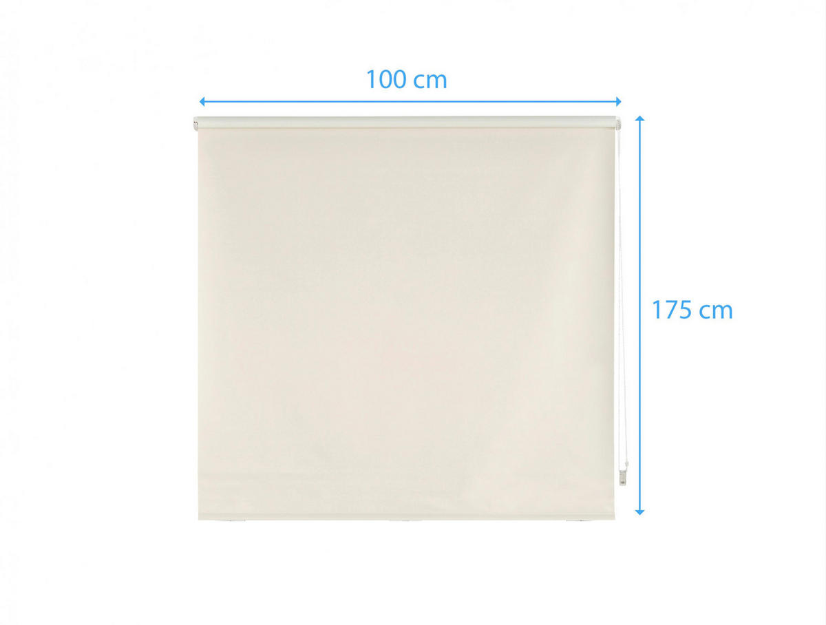 ROLLO Polyester Transluzent Beige 100x175 - Beige, Textil (100/175/1cm) - Purline