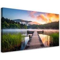 LEINWANDBILD Landschaften 100x50cm - Grün, Textil (100/50cm) - Feeby