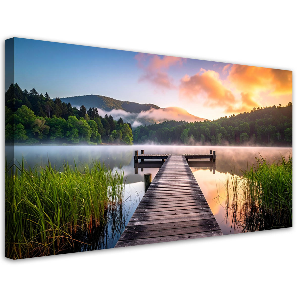 LEINWANDBILD Landschaften 100x50cm - Grün, Textil (100/50cm) - Feeby