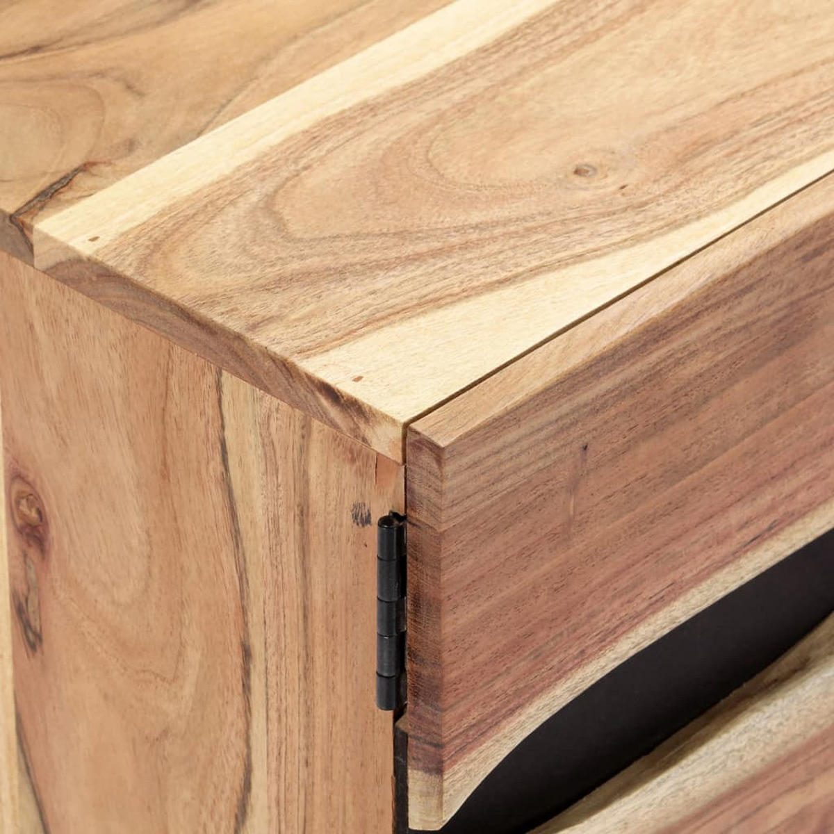 TV-SCHRANK 140X30X45 CM MASSIVHOLZ AKAZIE - Braun, Holz (140/45/30cm) - vidaXL