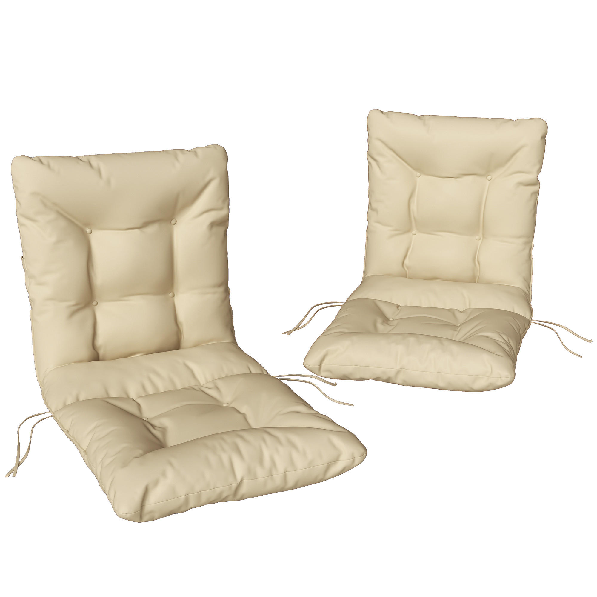 SITZKISSEN 2er-Set DE-16737 Beige - Beige, Textil (120/50/8cm) - ComfortXL