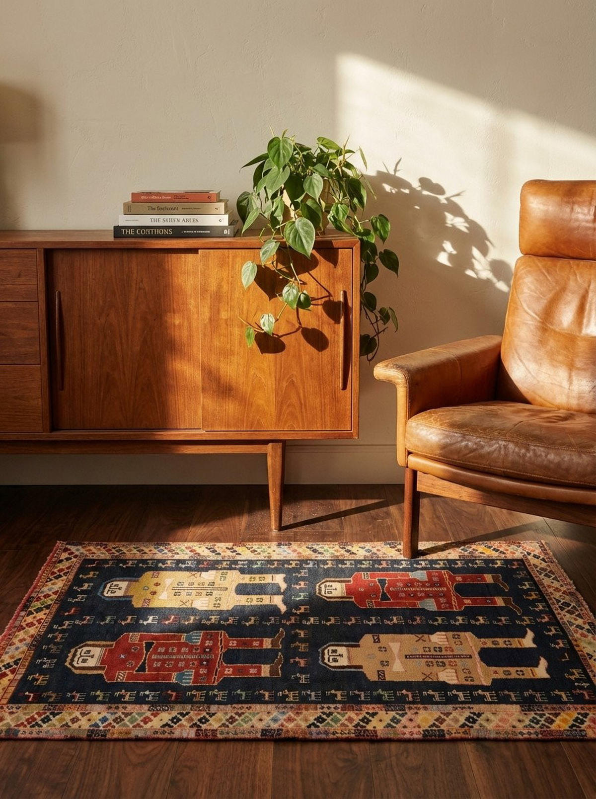 TEPPICH Gashgai Blau 162/110 cm Schurwolle - Blau, Textil (110/162cm) - Looma