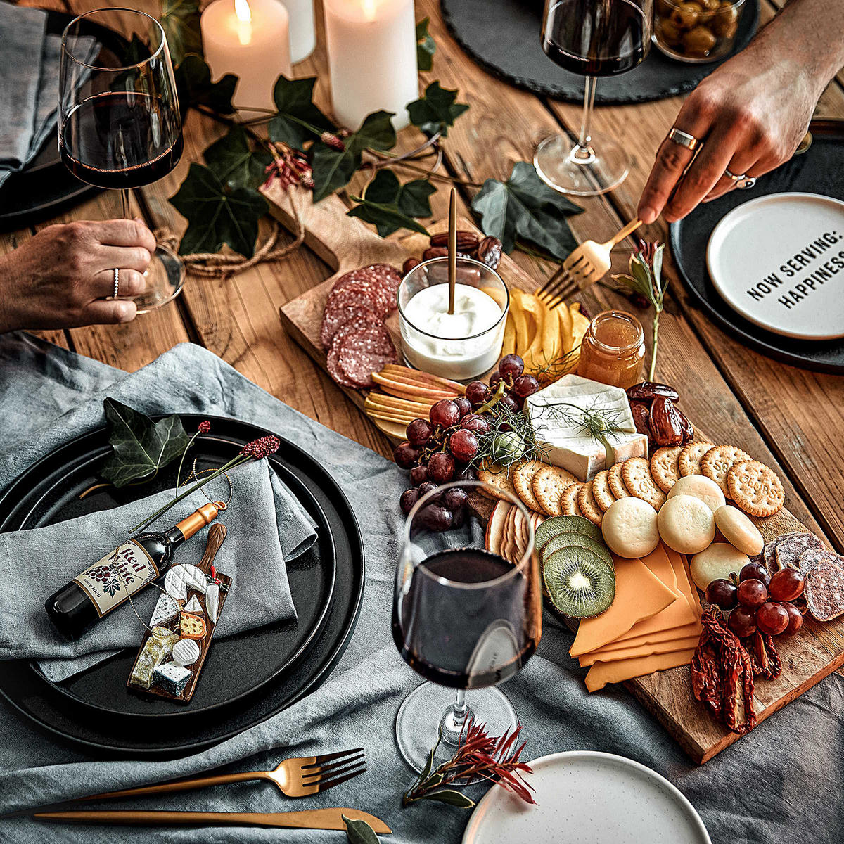 DINNERTELLER Casa Nova - Schwarz, Keramik (27/27/2cm) - Butlers