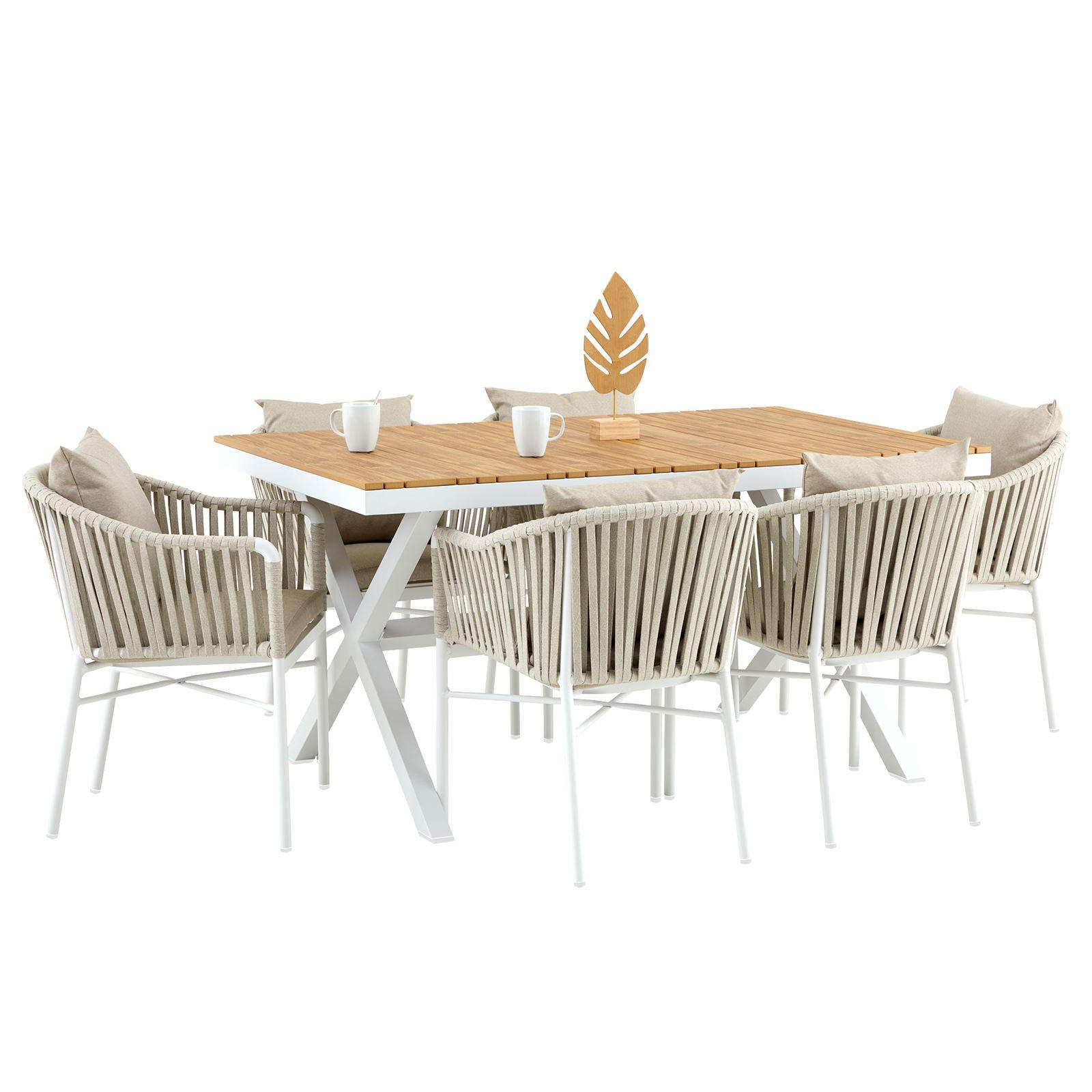 GARTENMÖBELSET ISOLA - Beige, Metall - IDIMEX