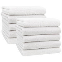 HANDTÜCHER, 10er-Set, 50x100 cm, 80% Baumwolle, 20% Polyester, Weiß - Weiß, Naturmaterialien (50/100cm) - Zollner