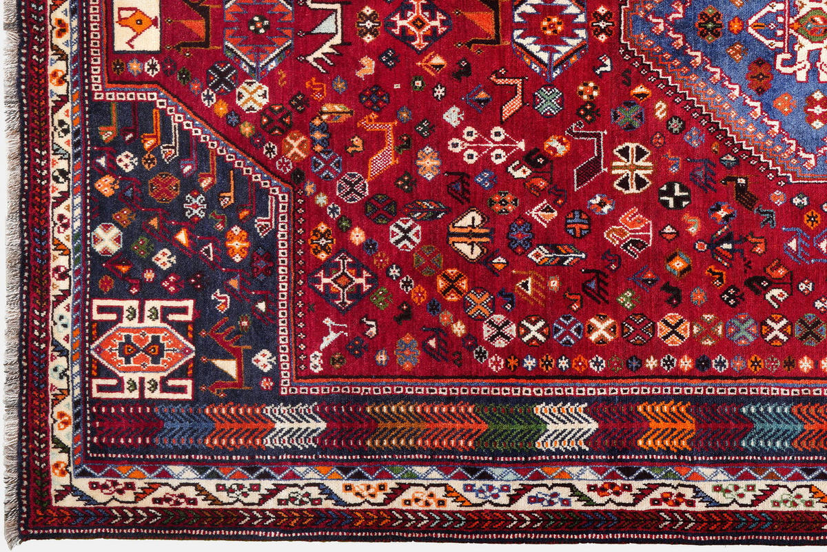 TEPPICH Gashgai Rot 279/174 cm Schurwolle - Rot, Textil (174/279cm) - Looma