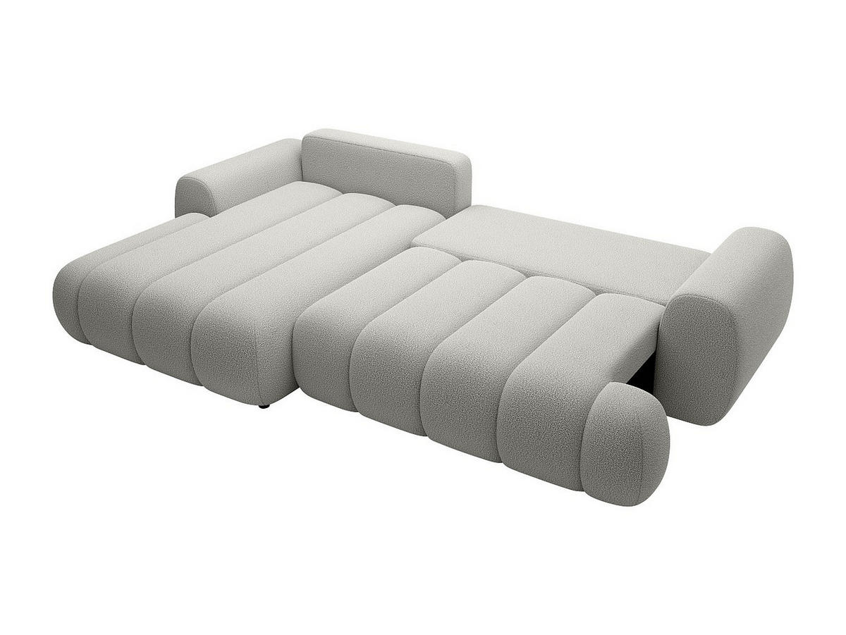 ECKSOFA mit Schlaffunktion - Ecke links - Stoff - Hellgrau - FRIDORA - Hellgrau, Textil (272/168cm) - Vente-Unique