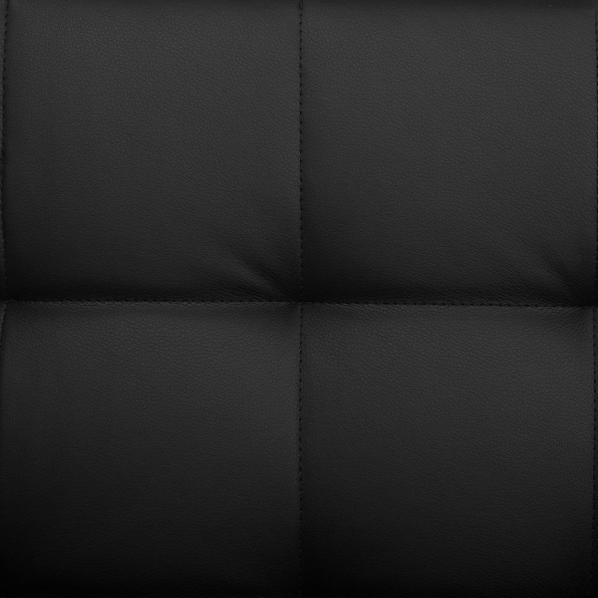 OTTOMANE Aberdeen 80/80/41 cm - Silberfarben/Schwarz, Kunststoff/Textil (80/41/80cm) - Beliani