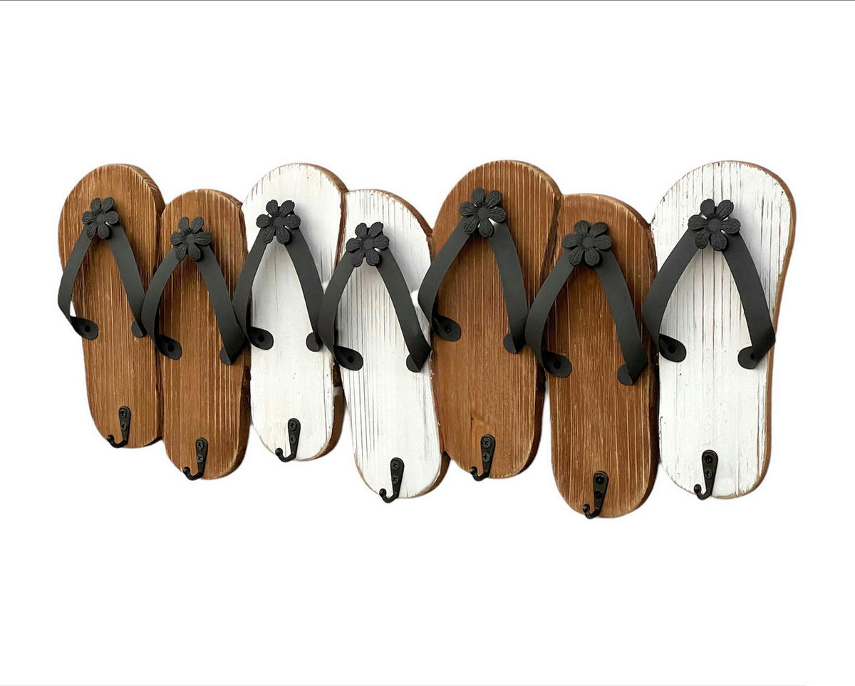 HAKENLEISTE Sandalen MR91 60 cm - Weiß, Holz (60/24/4.5cm) - DanDiBo