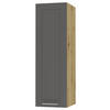 KÜCHENHÄNGESCHRANK Kvantum W4/20 Graphit Matt / Eiche Artisan Matt 20 / 32,5 / 96cm - Graphitfarben/Eiche Artisan, Holz/Holzwerkstoff (20/96/32.5cm) - Feldmann-Wohnen