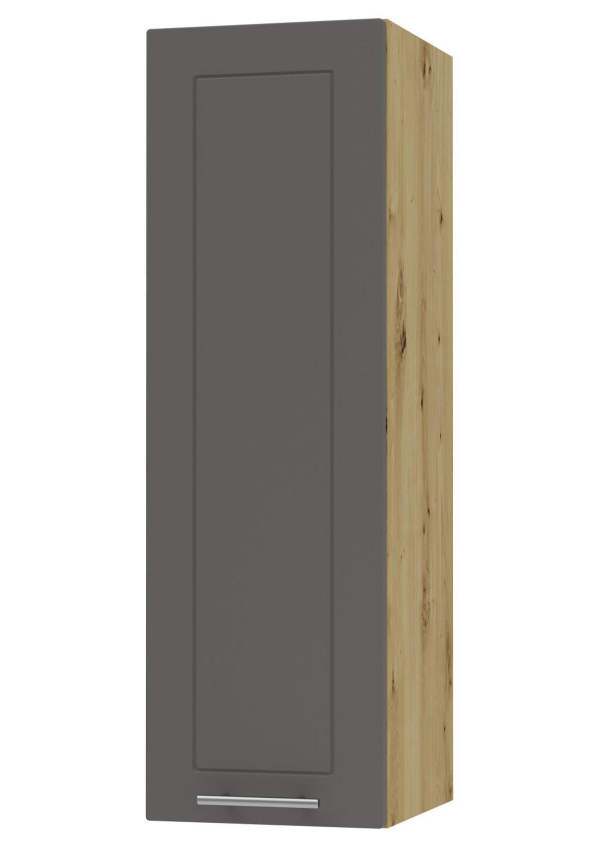 KÜCHENHÄNGESCHRANK Kvantum W4/30 Graphit Matt / Eiche Artisan Matt 30 / 32,5 / 96cm - Graphitfarben/Eiche Artisan, Holz/Holzwerkstoff (30/96/32.5cm) - Feldmann-Wohnen