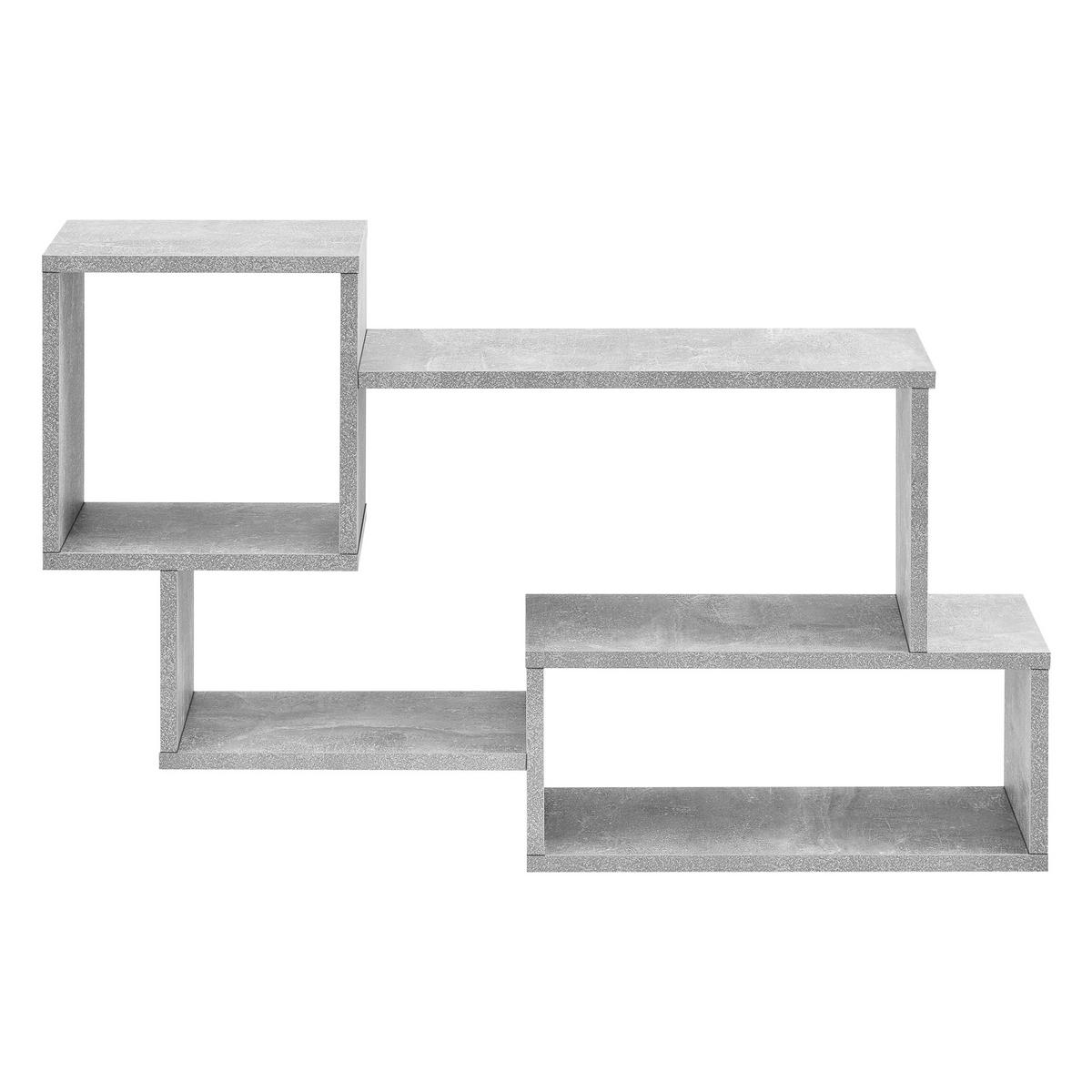 WANDREGAL Kvinesdal - Grau, Holzwerkstoff (87/54/18cm) - [en.casa]