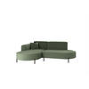 ECKSOFA Valencia Xs - Grün, Holzwerkstoff/Textil (236/165cm) - Fun Möbel