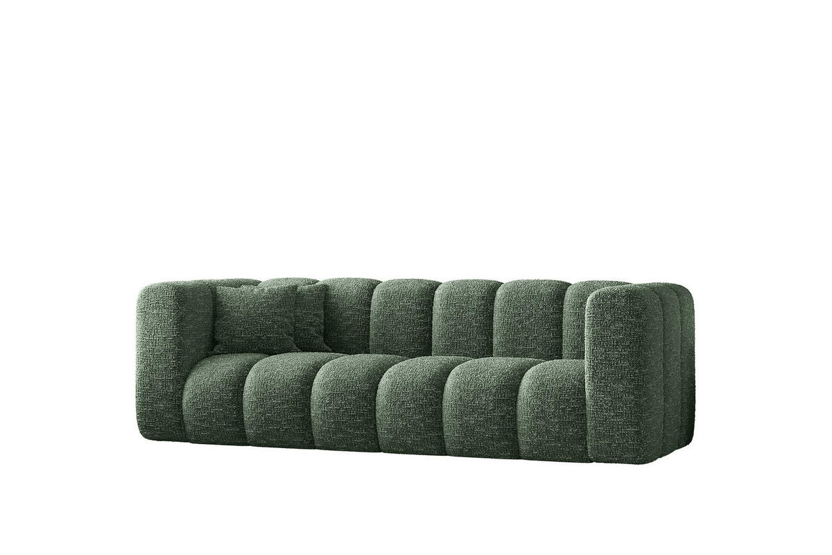 COUCH Dreisitzer-Sofa Grand Modular Stoff Haga Grün - Grün, Holz (230/70/91cm) - Kaiser Möbel