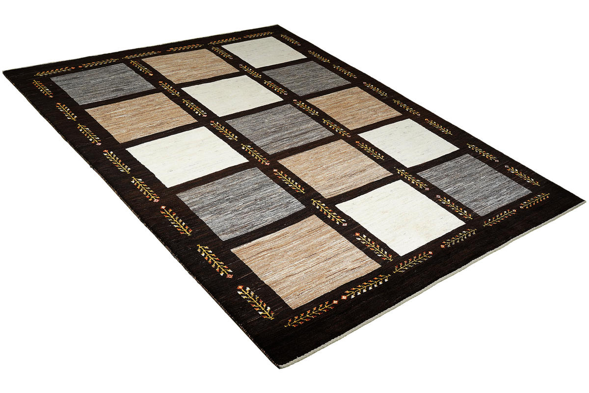 TEPPICH Rizbaf Braun 246/173 cm Schurwolle - Braun, Textil (173/246cm) - Looma