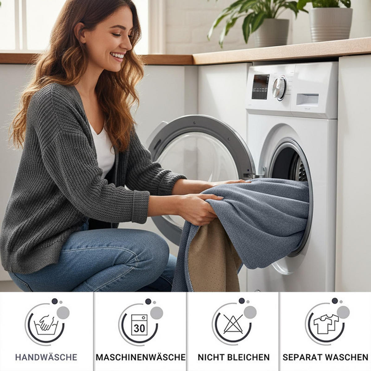 SOFAÜBERWURF Blaugrau 1 Stück - Blaugrau, Textil (70/70cm) - Coonoor