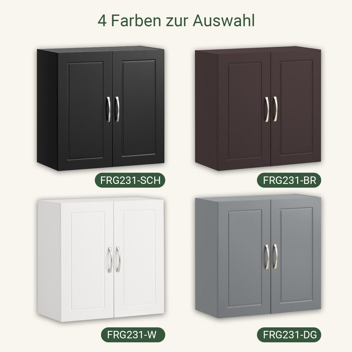 HÄNGESCHRANK mit Verstellbarem Regal, 60x60x30cm, Weiß - Weiß, Holzwerkstoff (60/60/30cm) - SoBuy