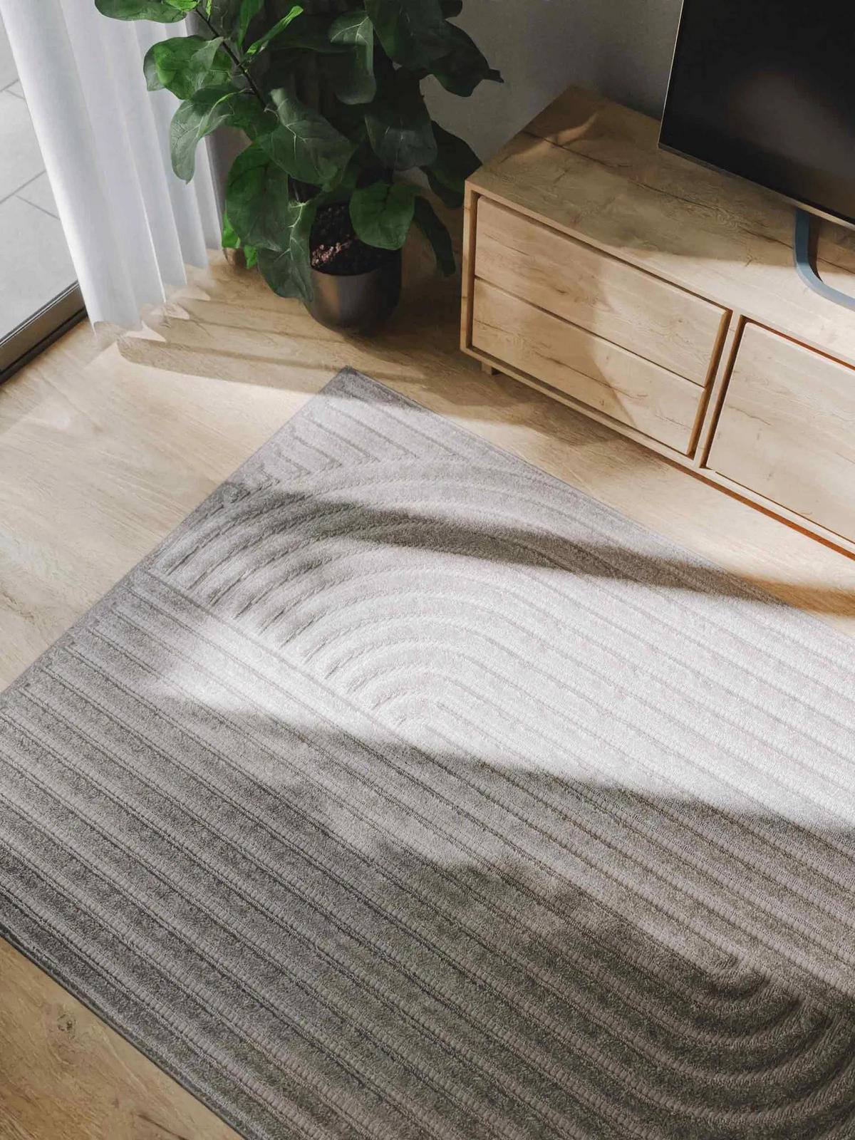 TEPPICH Leo Hellgrau 240x340 cm - Hellgrau, Kunststoff (240/340cm) - benuta