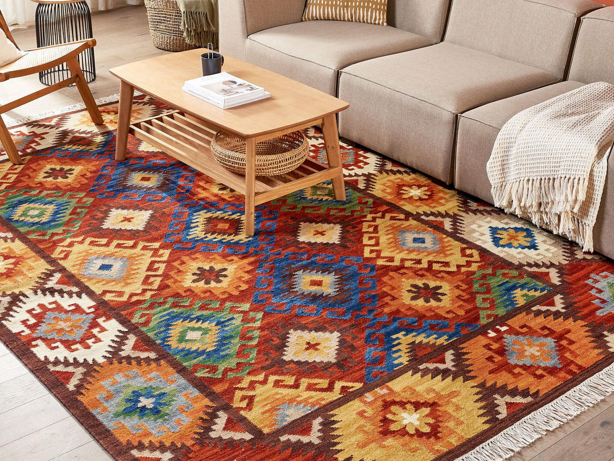 KELIM-TEPPICH Zovuni 300/200 cm - Multicolor, Textil (200/300cm) - Beliani