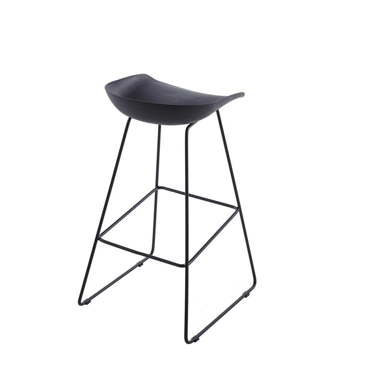 BARHOCKER 4er-Set Metall Schwarz - Schwarz, Metall (42/82/42cm) - Nordlys
