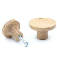 MÖBELKNOPF Eiche massiv Ø 30mm Massivholz Wohnmöbel Küche Schublade mit Schraube - Eichefarben, Holz (3/2.5/3cm) - Livingpoint24