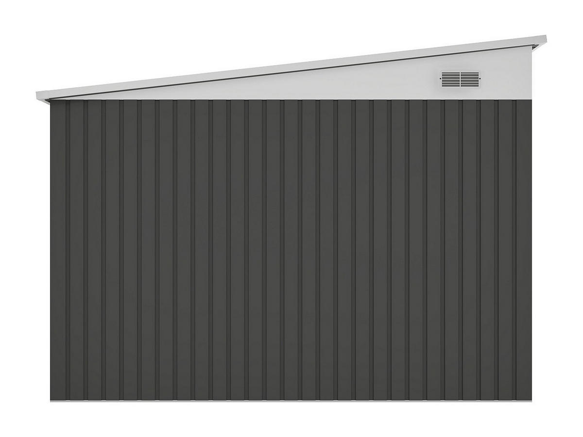 SCHREBERGARTENHAUS - 269 cm x 334 cm - metall - anthrazitgrau Daxton - Anthrazit, Metall (269/168/334cm) - Vente-Unique