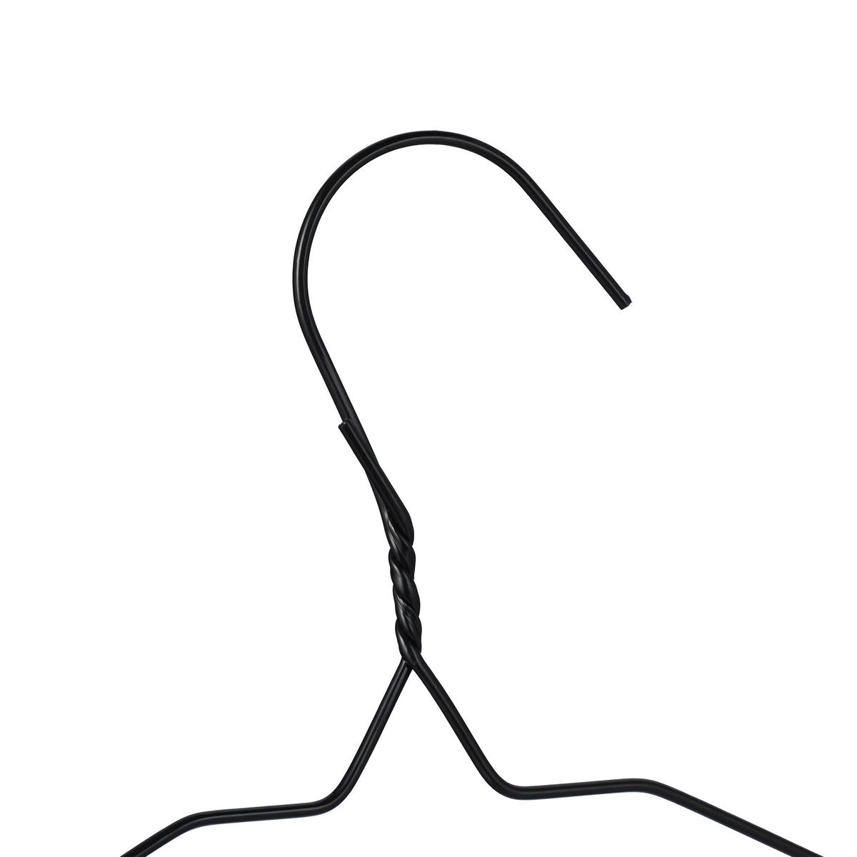 48XKOVOVÉ vešiaky - čierna, kov/plast (41/21/0.2cm) - Relaxdays