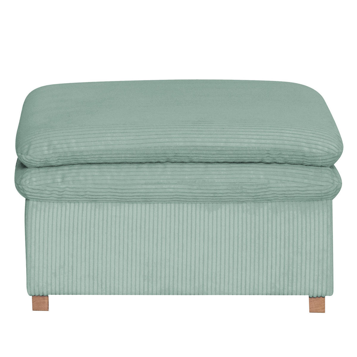 POLSTERHOCKER - Blau/Eichefarben, Eichenholz/Textil (80/45/80cm) - home24