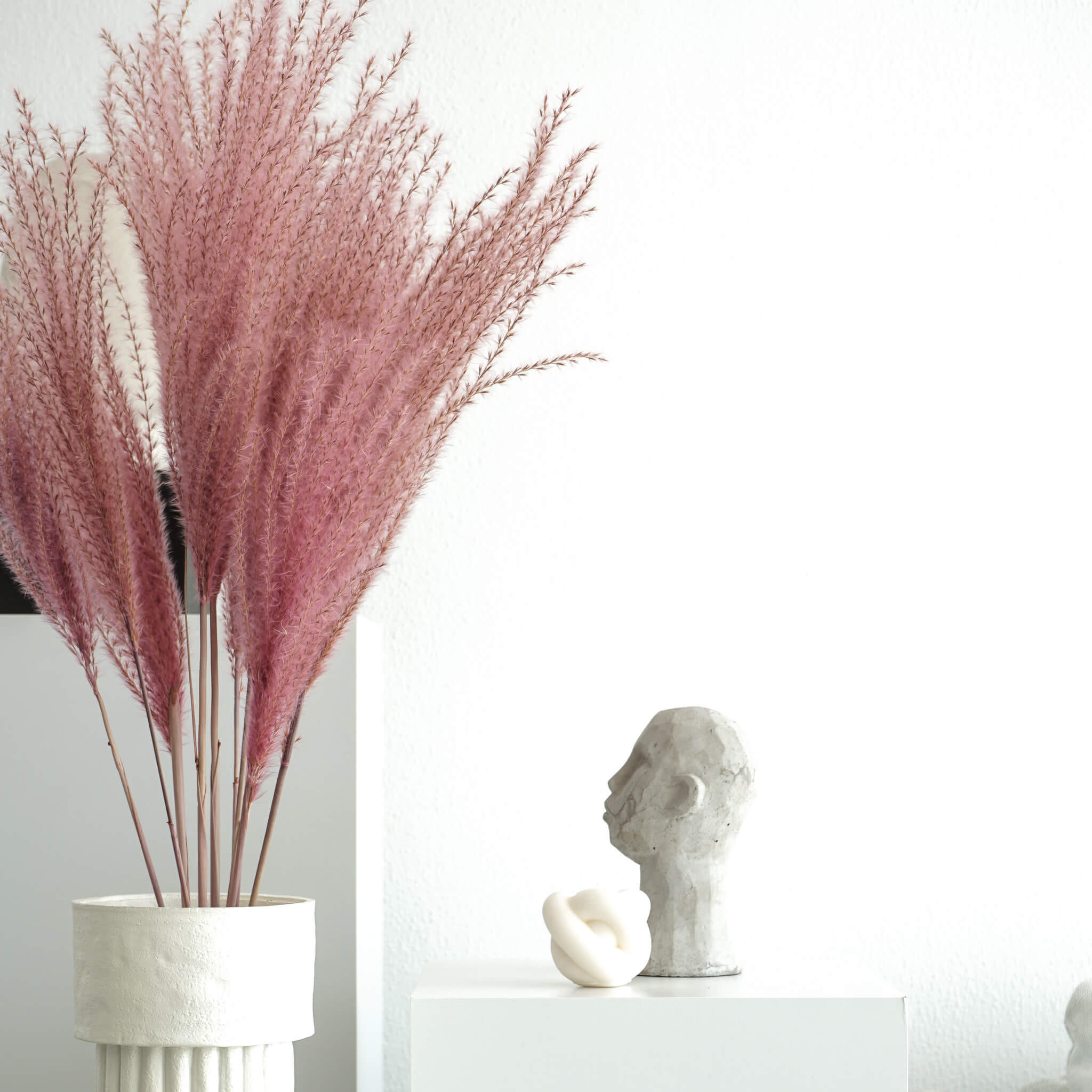 FEDERGRAS I Miscanthus - die zurückhaltende Deko - pink / 60 cm - Rosa, Naturmaterialien (60cm) - Lykke & You