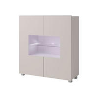 KOMMODE Calabrini 01 mit blauer LED Beleuchtung - Kaschmir, Holzwerkstoff (100/107/35cm) - MIRJAN24