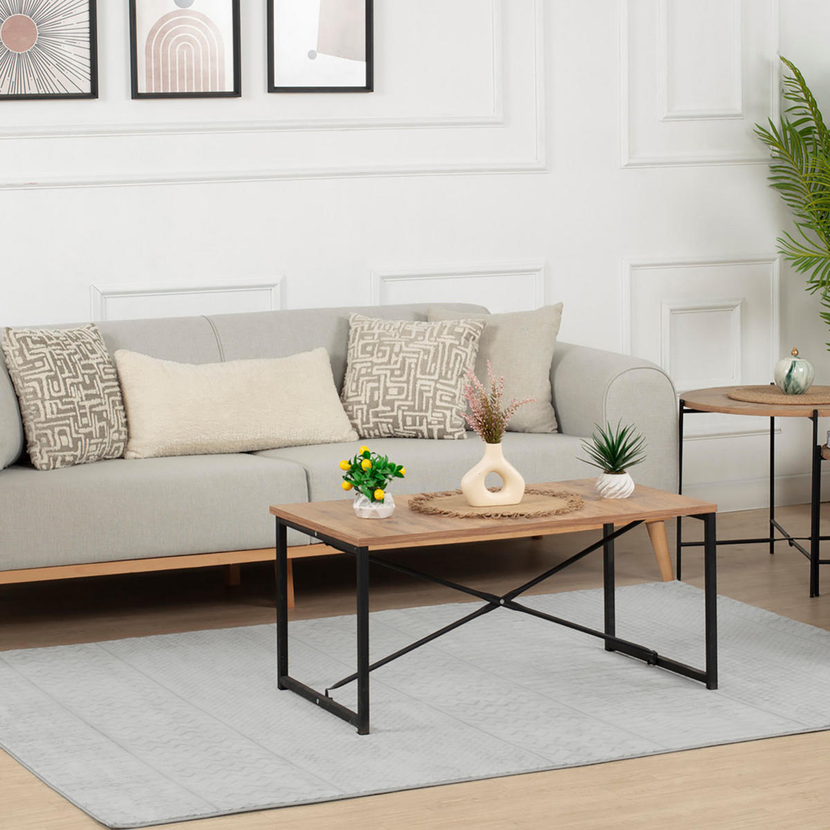 KURZFLORTEPPICH 160/220 cm Grau - Grau, Naturmaterialien/Textil (160/220cm) - LIVABLISS