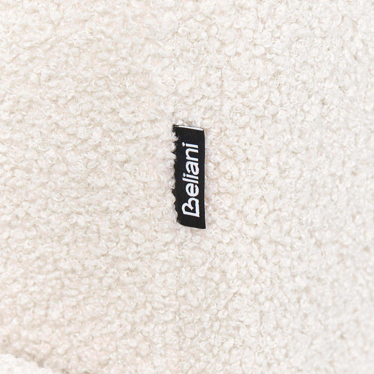 SESSEL Bouclé Weiß Odnes - Dunkelbraun, Textil (110/81/90cm) - Beliani