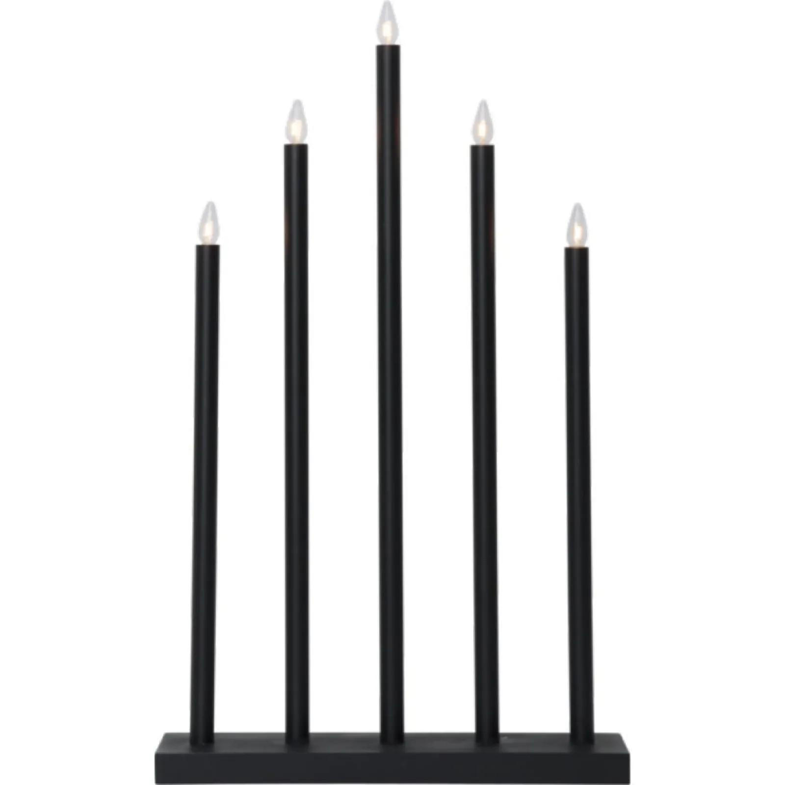 TISCHLEUCHTE Holy Schwarz - Schwarz, Holz (38/38/64cm) - click-licht