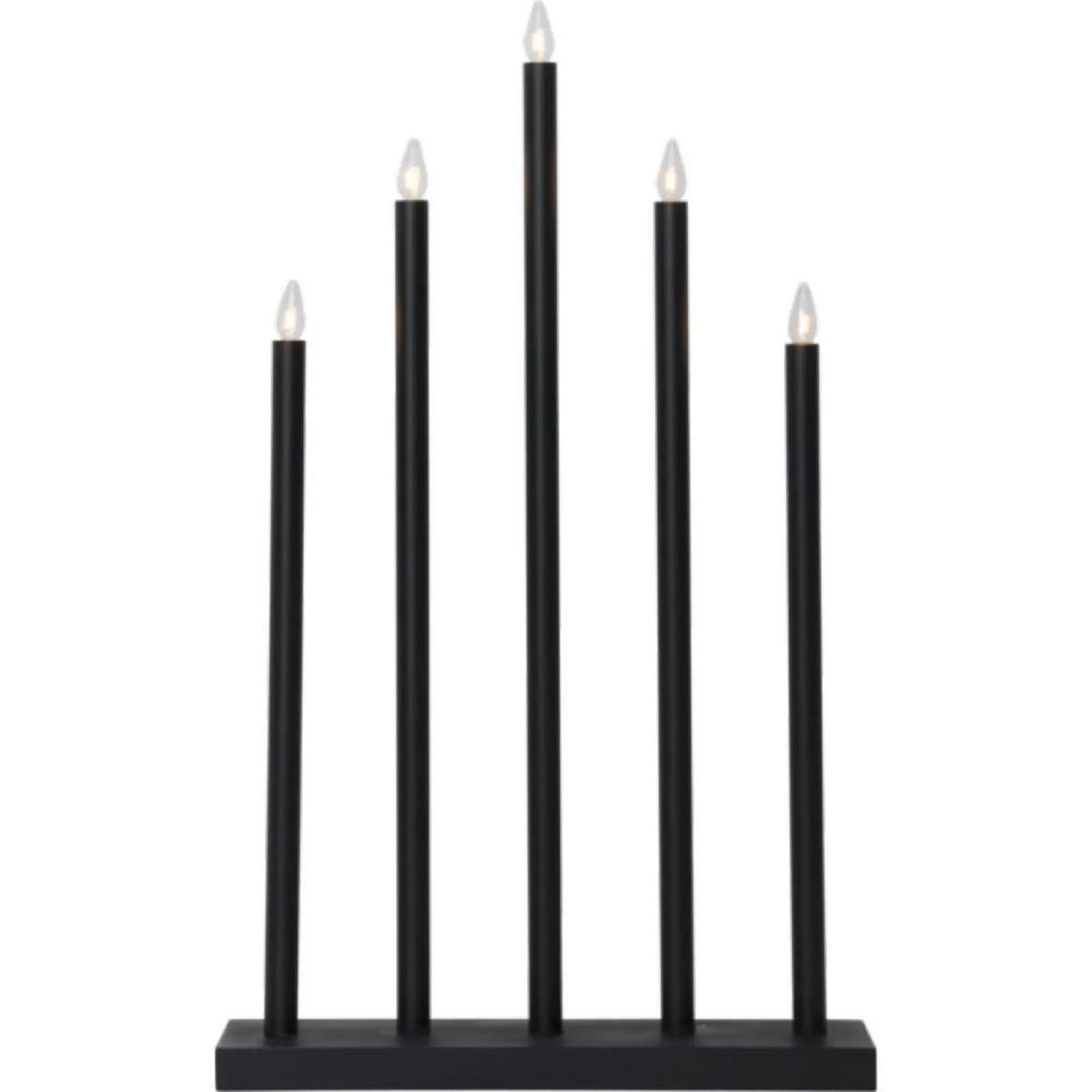 TISCHLEUCHTE Holy Schwarz - Schwarz, Holz (38/38/64cm) - click-licht