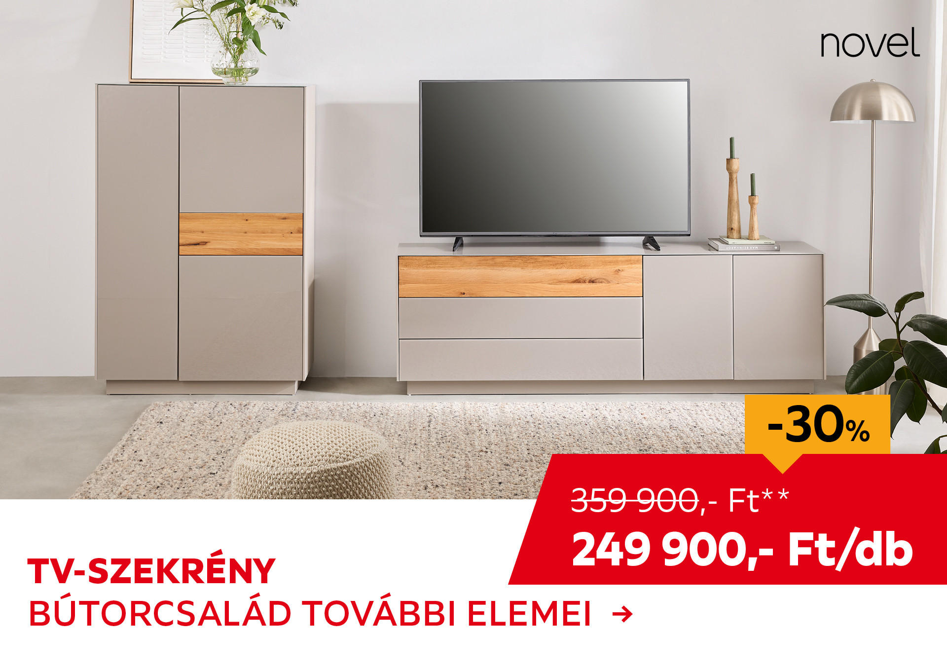 TV-SZEKRÉNY Kiemelt termék 359900 Ft.- helyett 249900 Ft.-