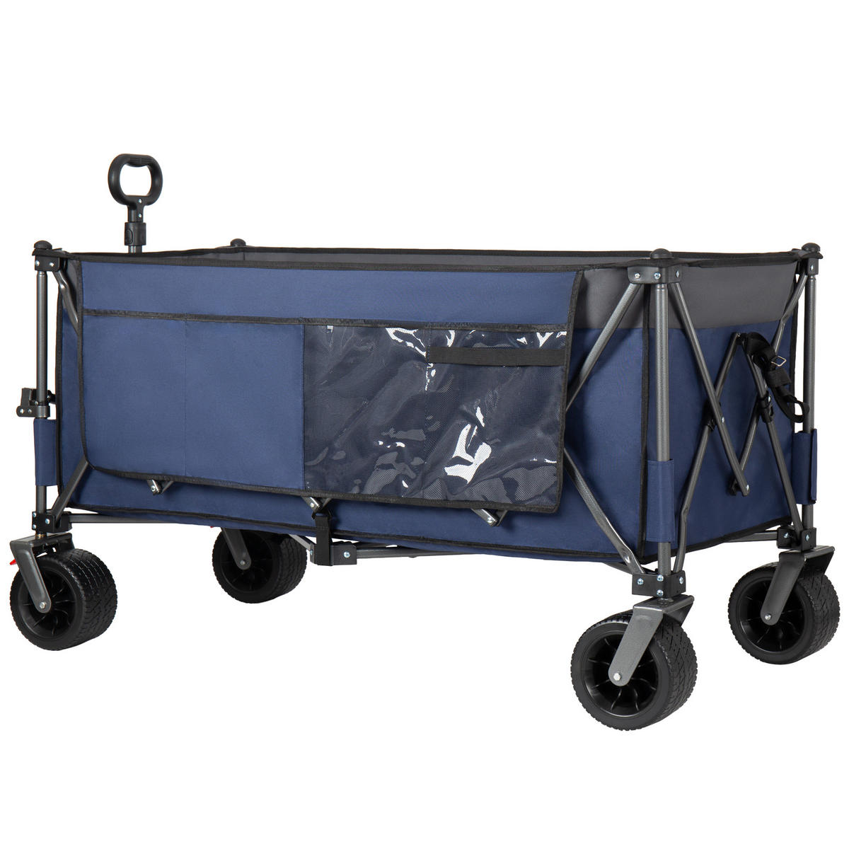 TRANSPORTWAGEN, extra groß faltbar, 300L, 250kg, Vier-Wege-Montage, blau - Grau, Metall (26.5/73/41.5cm) - Vallsero