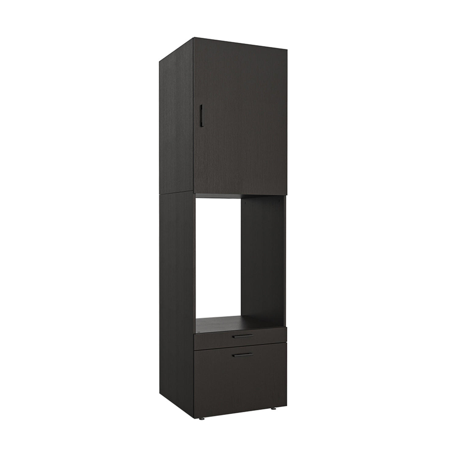 WASCHMASCHINENSCHRANK Serie 2 67cm Breit, 240cm Hoch - Schwarz, Holzwerkstoff (67/240/67cm)