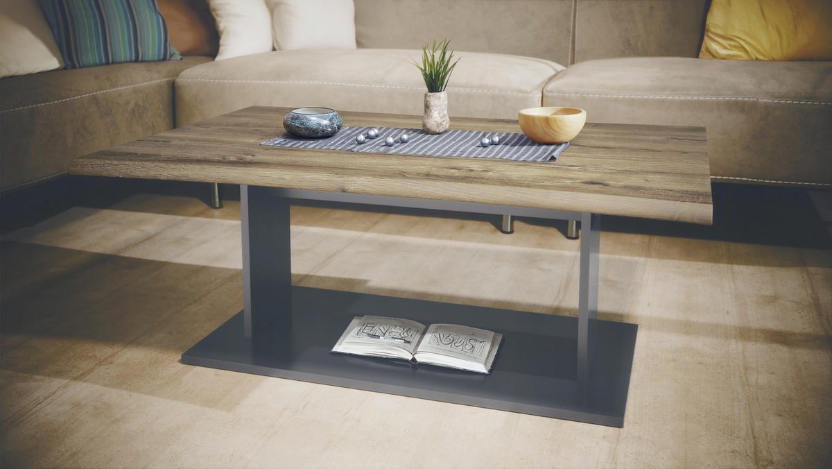 COUCHTISCH Melo Eiche Ribbeck - Alteiche, Holzwerkstoff (67.5/102/40cm) - Vladon