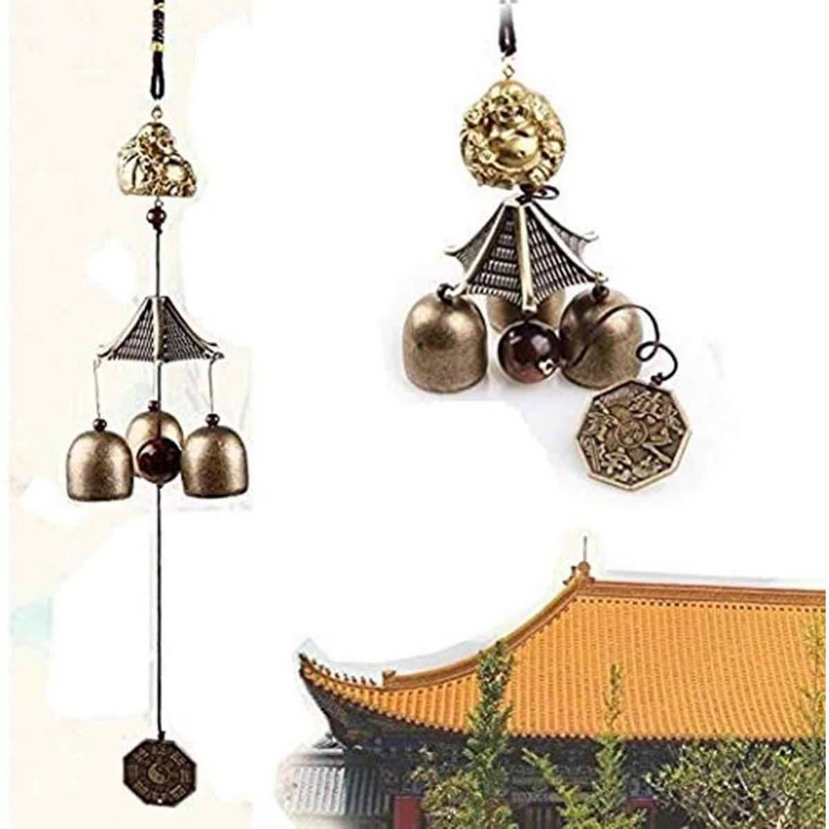 WINDSPIEL Elefantenfisch Metallglocke 40 cm - Bronzefarben, Metall (40/2.8/6cm)