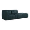 ECKSOFA Rechts Kunstleder Blau - Petrol/Schwarz, Holzwerkstoff/Kunststoff (240/90cm) - Makamii