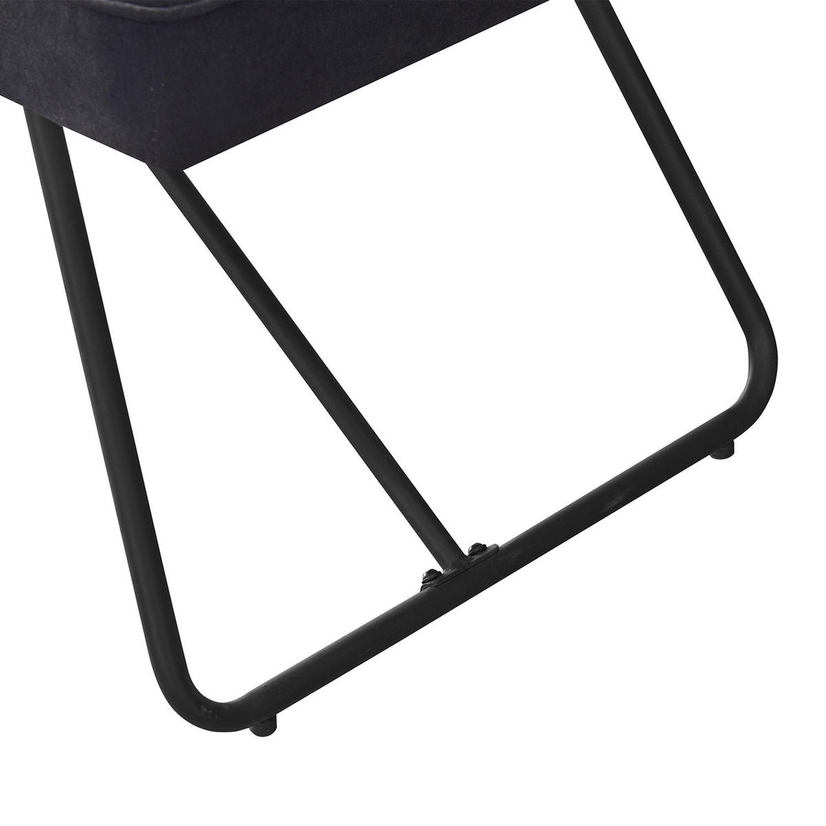 SITZBANK LINA 160 cm Anthrazit - Anthrazit/Schwarz, Textil/Metall (160/88/61cm) - B&D Home