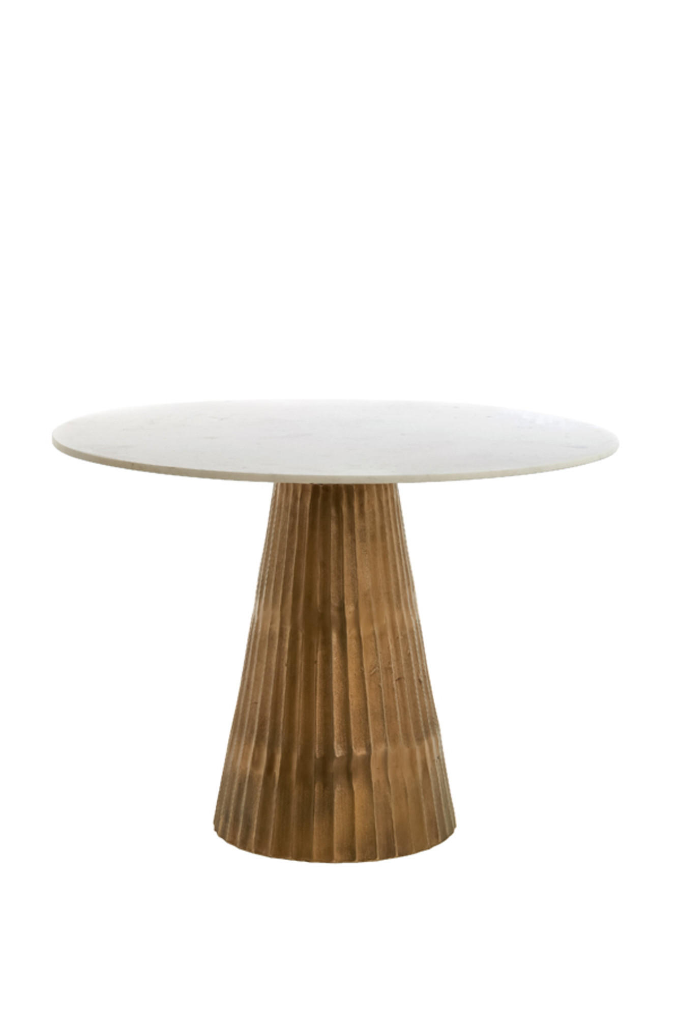 TISCH Leyda Weiß Ø100/78 cm - Weiß, Metall (100/100/78cm) - Light & Living