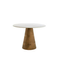TISCH Leyda Weiß Ø100/78 cm - Weiß, Metall (100/100/78cm) - Light & Living